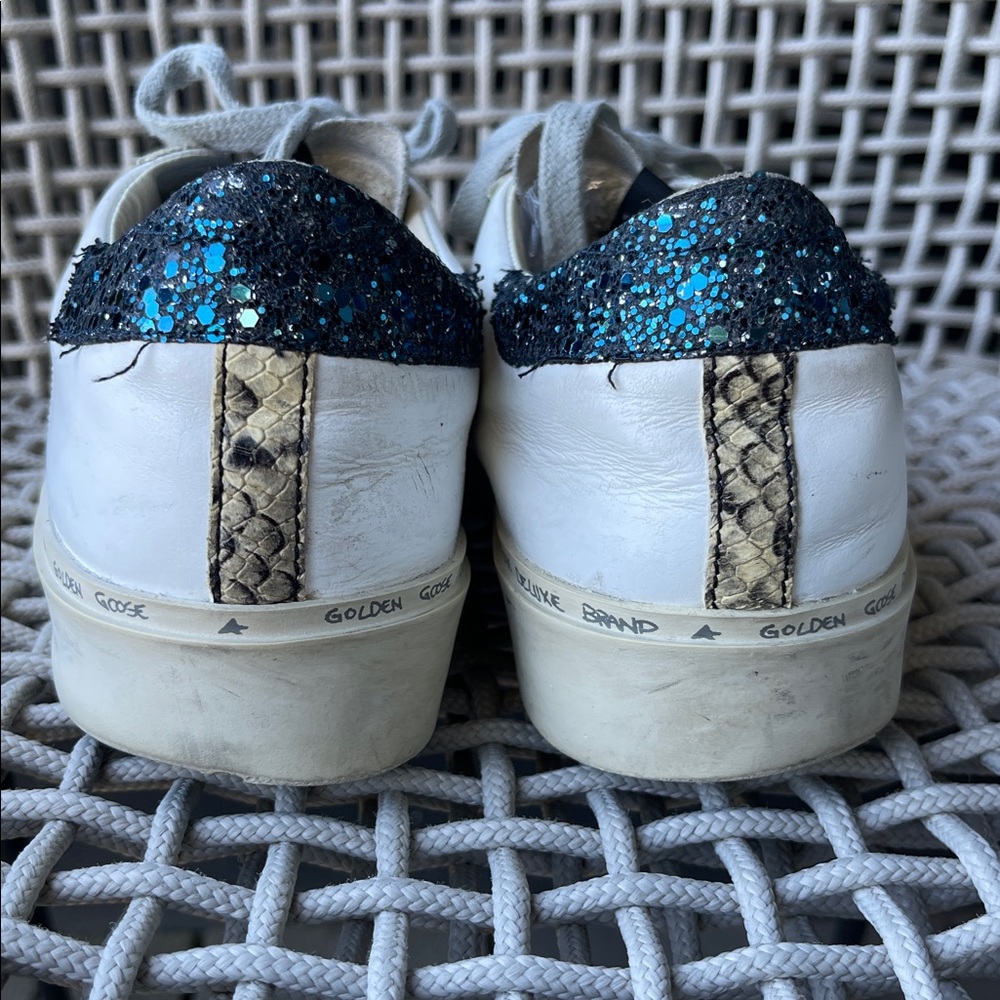 Golden Goose Hi Star |White | blue glitter-back |Size 39| 9 - Picture 9 of 16